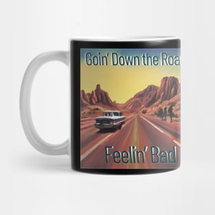 Grateful Dead Parking Lot Art Deadhead handpainted Goin Down the road Desert Retro Mug